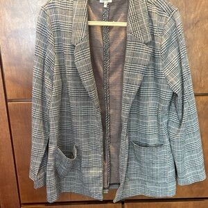 Maurices Black and White Checkered Blazer